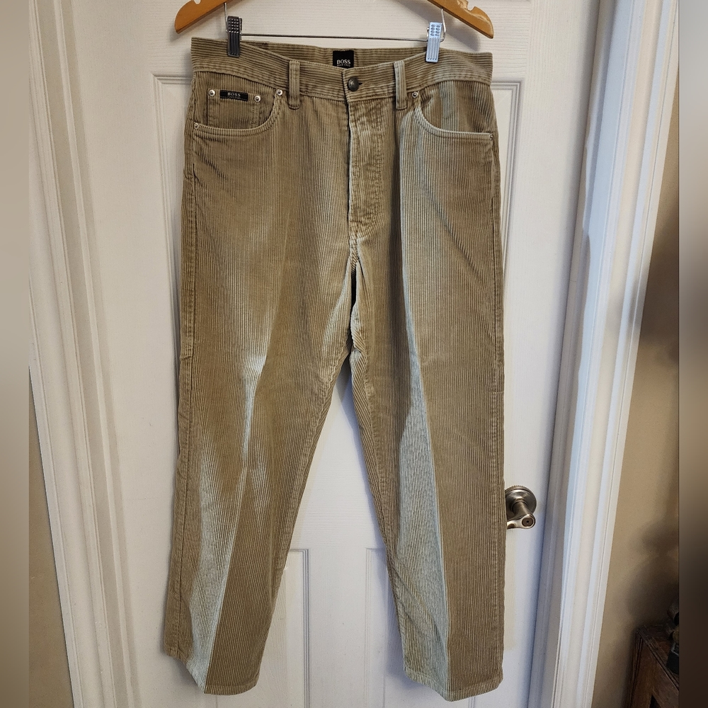 HUGO BOSS ARKANSAS CORD Jeans - W34 L29 - Beige - Great Condition - Men’s * Read